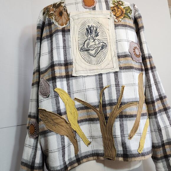 One-of-a-Kind Upcycled Plaid Shirt – Handmade Details - Picture 6 of 15